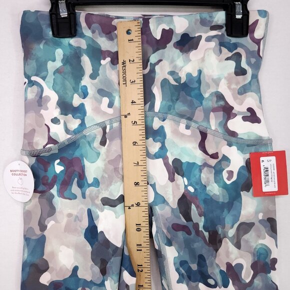 Spanx Legging Womens Small  7/8 Booty Boost Painted Camo Pink Active Yoga Pants - Picture 13 of 16